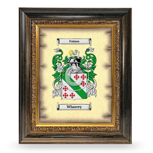 Wharrey Coat of Arms Framed - Heirloom