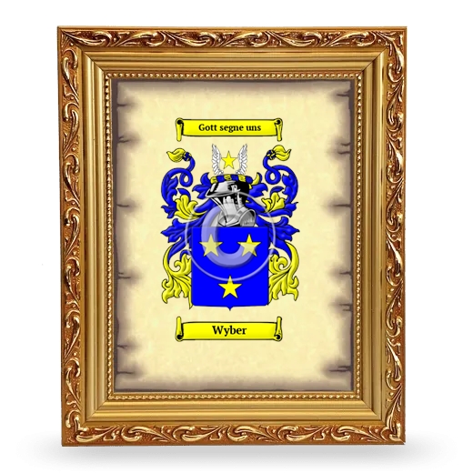 Wyber Coat of Arms Framed - Gold