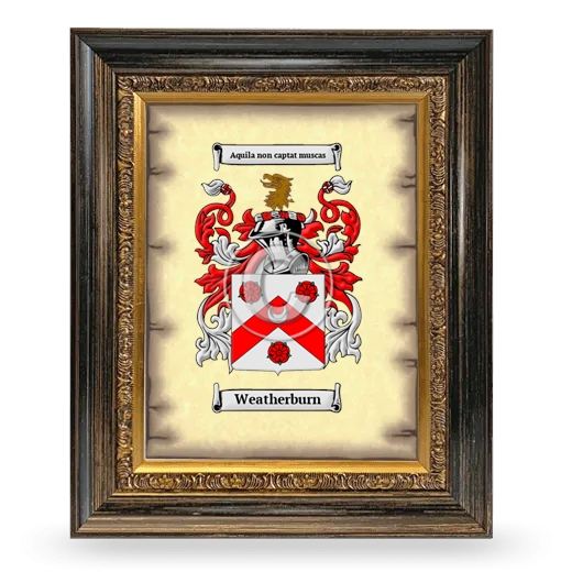 Weatherburn Coat of Arms Framed - Heirloom