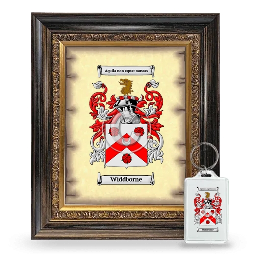 Widdborne Framed Coat of Arms and Keychain - Heirloom