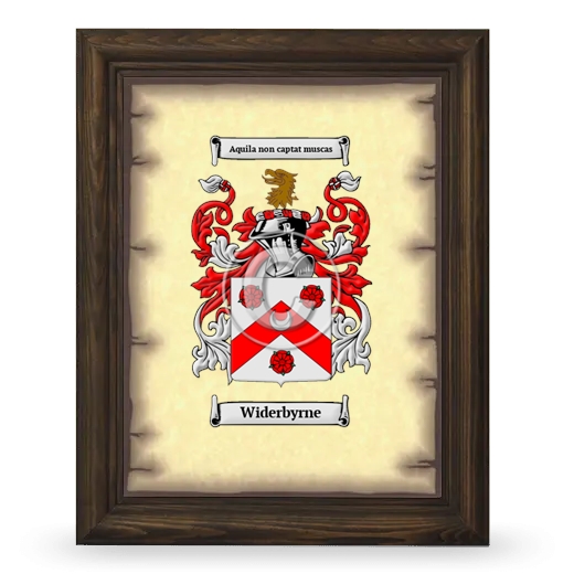 Widerbyrne Coat of Arms Framed - Brown