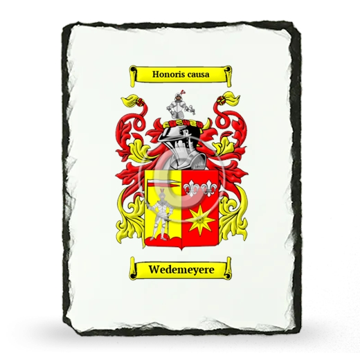 Wedemeyere Coat of Arms Slate