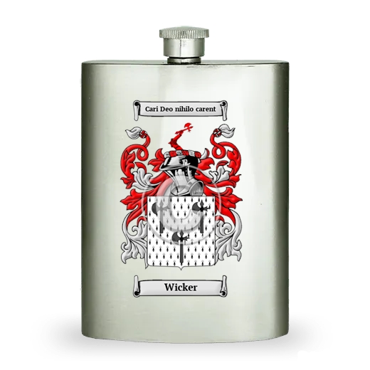 Wicker Stainless Steel Hip Flask