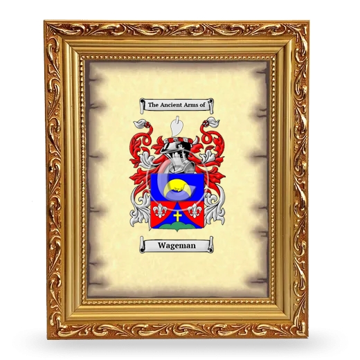 Wageman Coat of Arms Framed - Gold