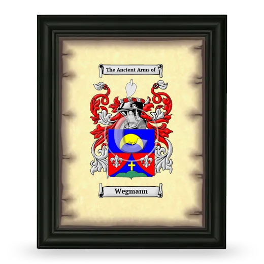 Wegmann Coat of Arms Framed - Black