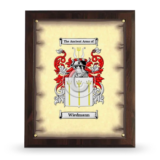 Wiedmann Coat of Arms Plaque