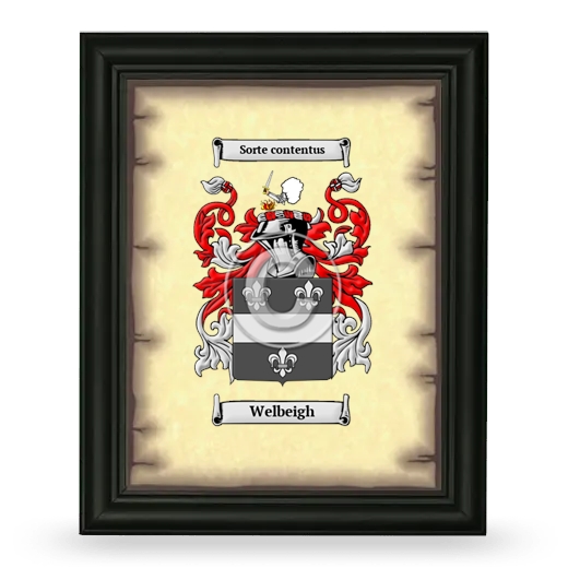 Welbeigh Coat of Arms Framed - Black