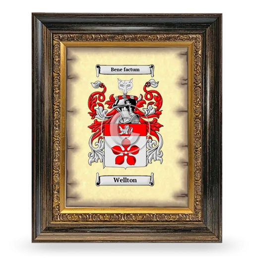 Wellton Coat of Arms Framed - Heirloom