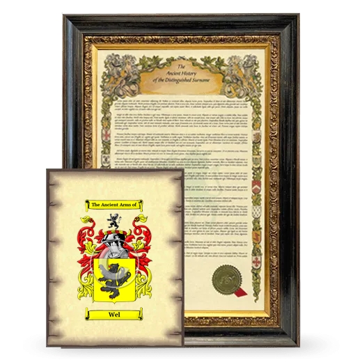 Wel Framed History and Coat of Arms Print - Heirloom
