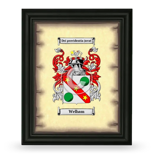 Welham Coat of Arms Framed - Black