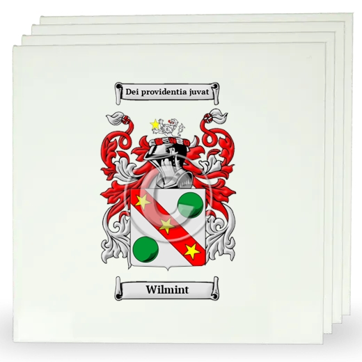 Wilmint Set of Four Large Tiles with Coat of Arms