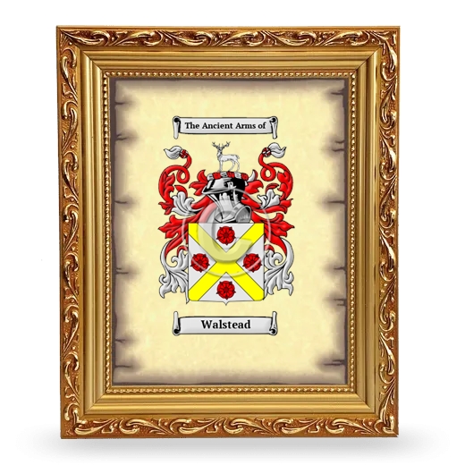 Walstead Coat of Arms Framed - Gold