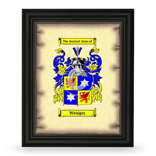 Weniger Coat of Arms Framed - Black