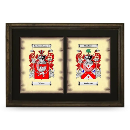 Double Coat of Arms Framed - Brown