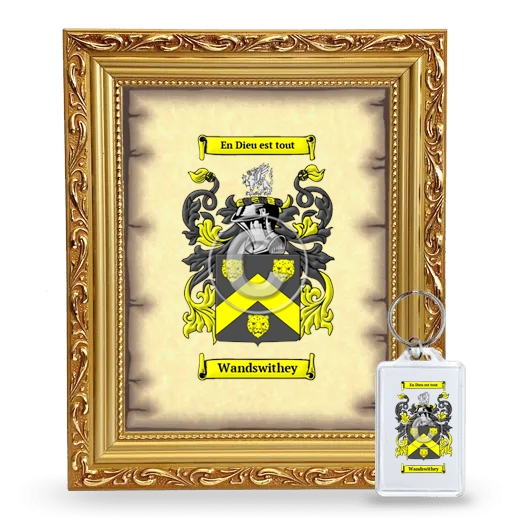 Wandswithey Framed Coat of Arms and Keychain - Gold