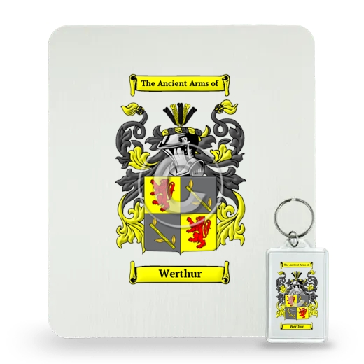 Werthur Mouse Pad and Keychain Combo Package