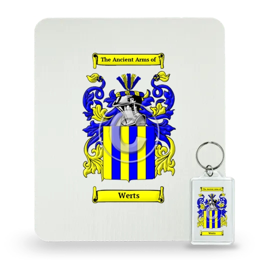 Werts Mouse Pad and Keychain Combo Package