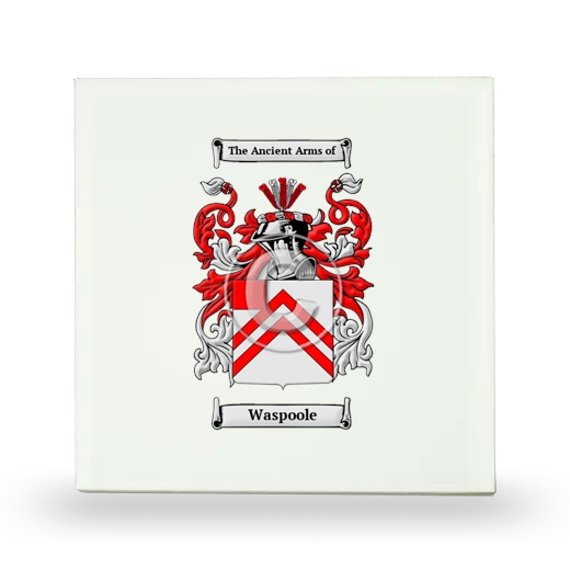 Waspoole Small Ceramic Tile with Coat of Arms