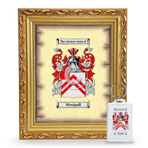 Westpall Framed Coat of Arms and Keychain - Gold