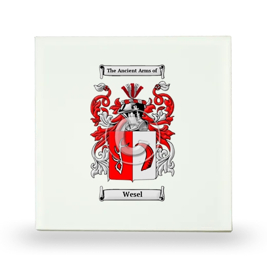 Wesel Small Ceramic Tile with Coat of Arms