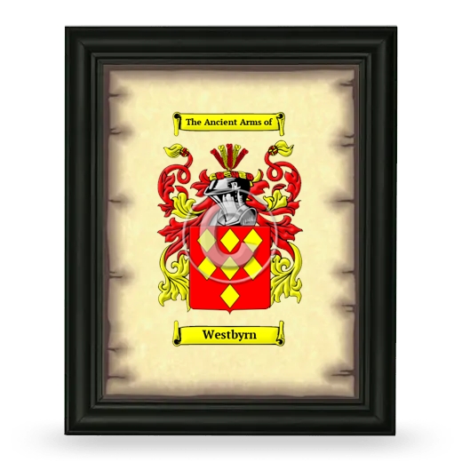 Westbyrn Coat of Arms Framed - Black