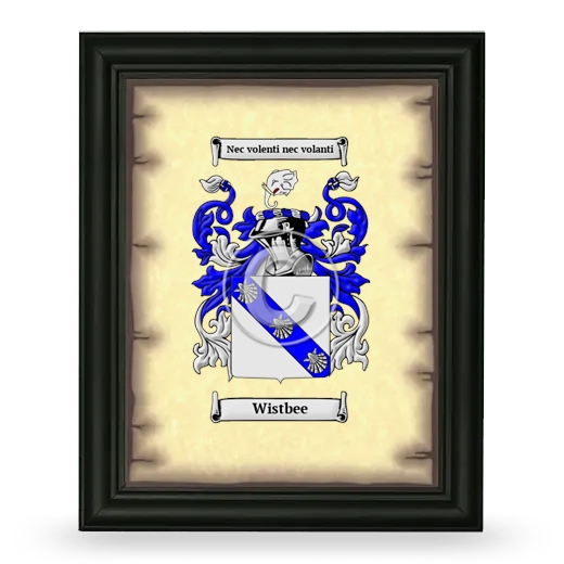 Wistbee Coat of Arms Framed - Black