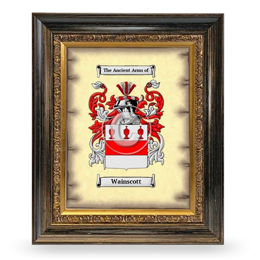 Wainscott Coat of Arms Framed - Heirloom