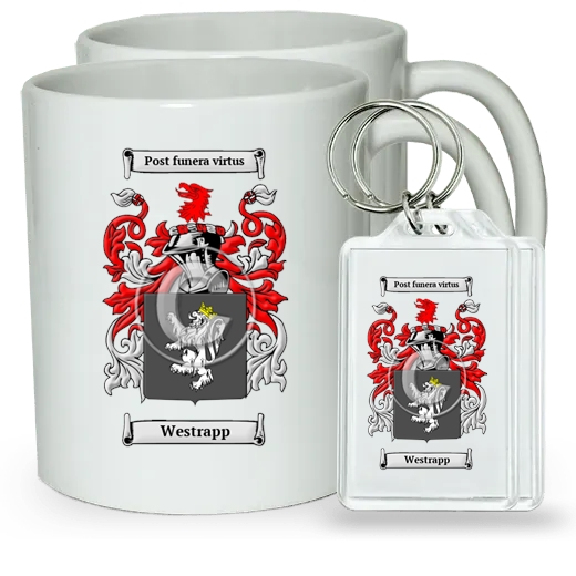 Westrapp Pair of Coffee Mugs and Pair of Keychains