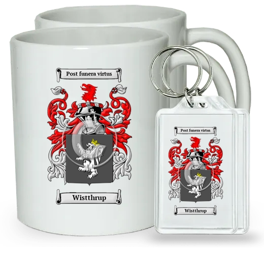 Wistthrup Pair of Coffee Mugs and Pair of Keychains