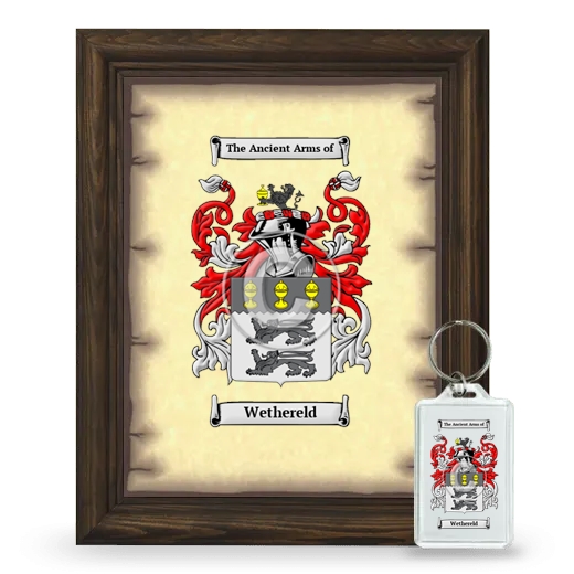 Wethereld Framed Coat of Arms and Keychain - Brown