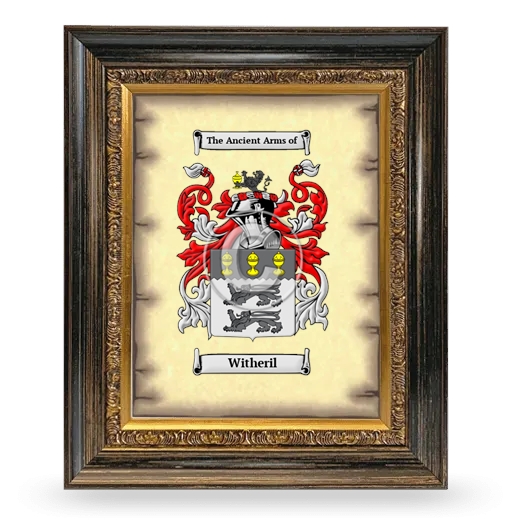 Witheril Coat of Arms Framed - Heirloom