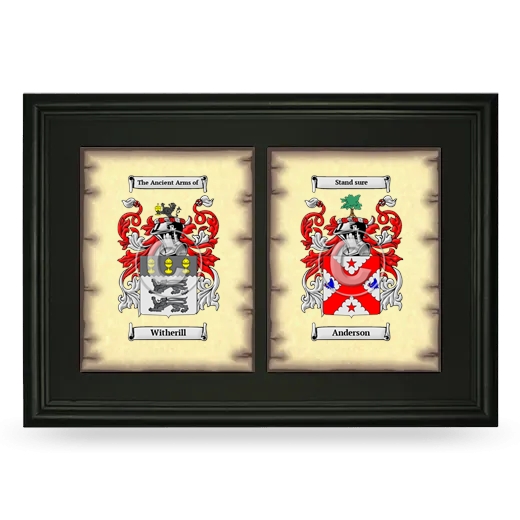 Double Coat of Arms Framed - Black