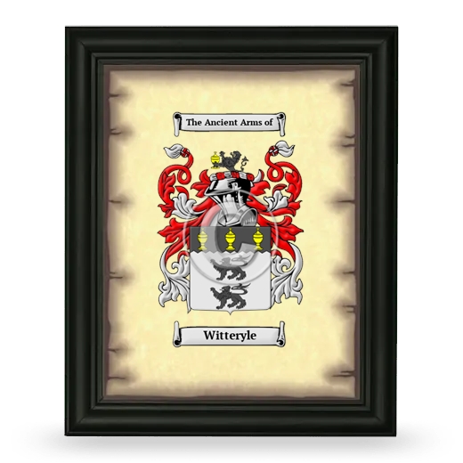Witteryle Coat of Arms Framed - Black
