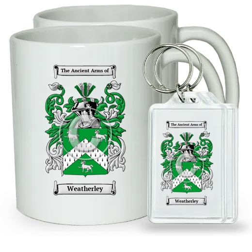 Weatherley Pair of Coffee Mugs and Pair of Keychains