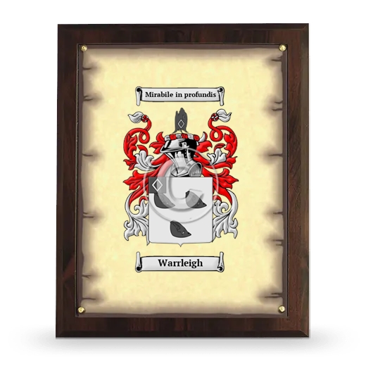 Warrleigh Coat of Arms Plaque