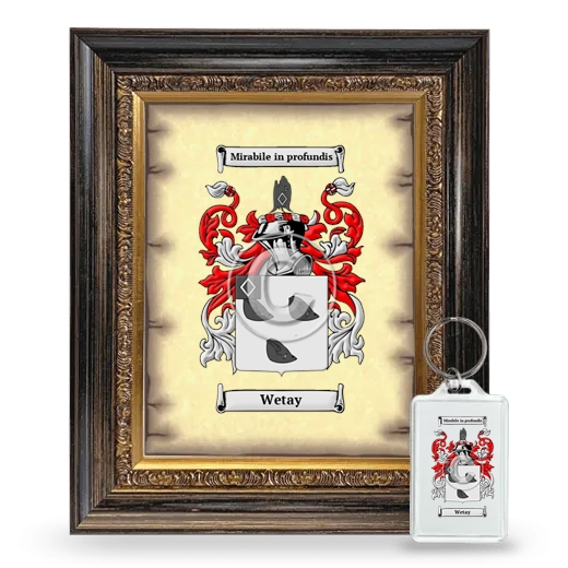 Wetay Framed Coat of Arms and Keychain - Heirloom