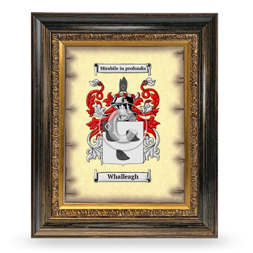 Whalleagh Coat of Arms Framed - Heirloom