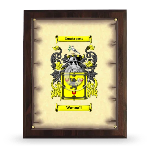 Wannall Coat of Arms Plaque