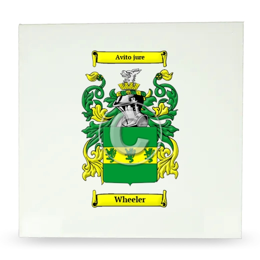 Wheeler Large Ceramic Tile with Coat of Arms