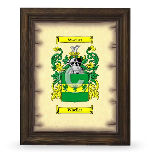 Wheller Coat of Arms Framed - Brown