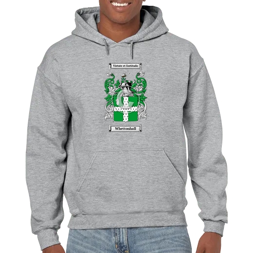 Whettonhall Grey Unisex Coat of Arms Hooded Sweatshirt