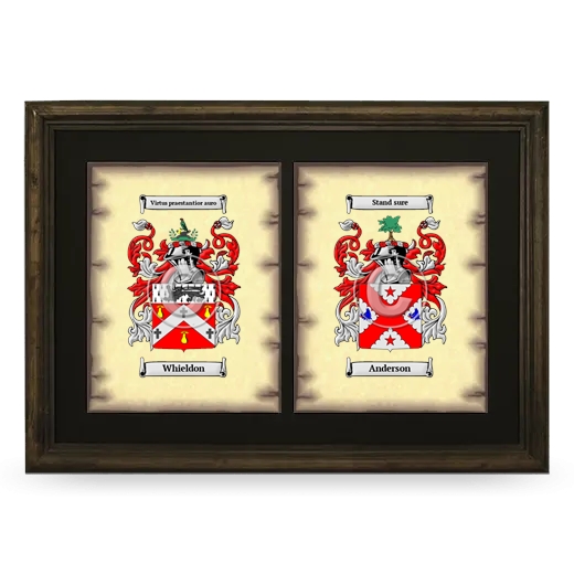 Double Coat of Arms Framed - Brown