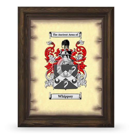 Whippay Coat of Arms Framed - Brown