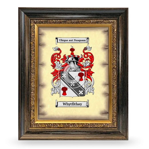 Whytfithay Coat of Arms Framed - Heirloom