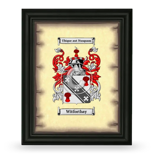 Witforthay Coat of Arms Framed - Black