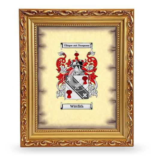 Wittfith Coat of Arms Framed - Gold