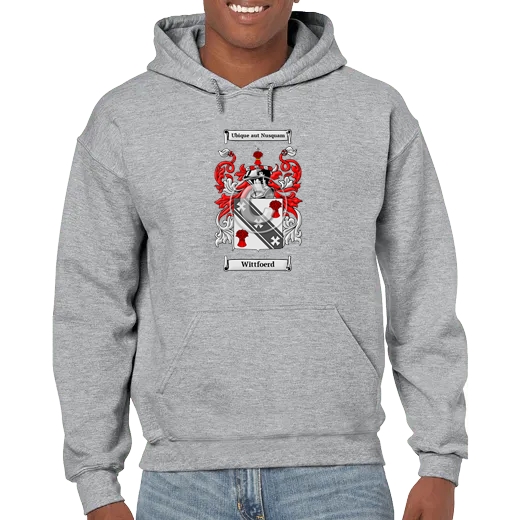 Wittfoerd Grey Unisex Coat of Arms Hooded Sweatshirt