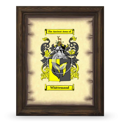 Whittemand Coat of Arms Framed - Brown