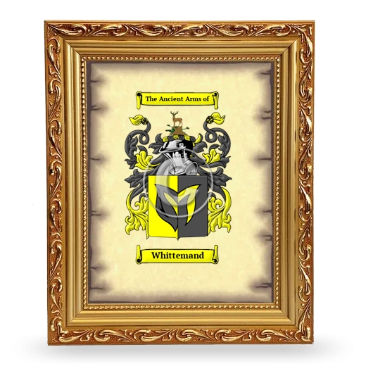 Whittemand Coat of Arms Framed - Gold