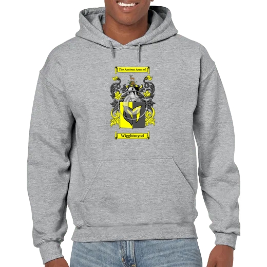 Wigghtmynd Grey Unisex Coat of Arms Hooded Sweatshirt